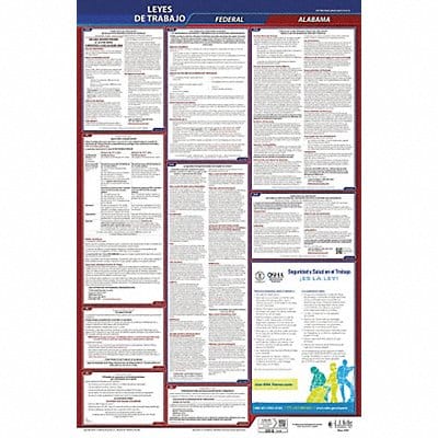 Labor Law Poster Fed/STA AL SP 26inH 3yr