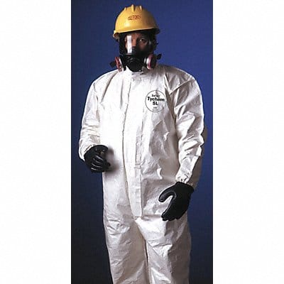 Hooded Disposable Coveralls XL Whit PK12