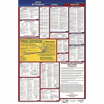 Labor Law Poster Fed/STA MD SP 40Wx26inH