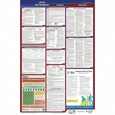 Labor Law Poster Fed/STA MO SP 40Wx26inH