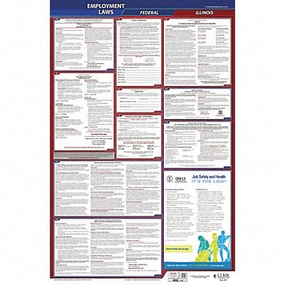 LaborLaw Poster Fed/STA IL ENG 26inH 1yr