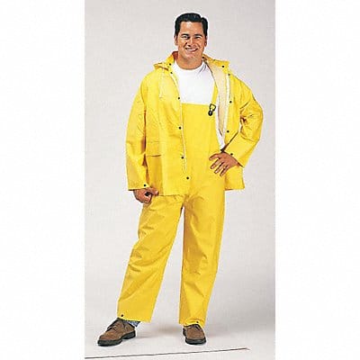 Rain Suit w/Jacket/Bib Unrated Yellow XL