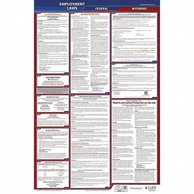 LaborLaw Poster Fed/STA WY ENG 26inH 1yr