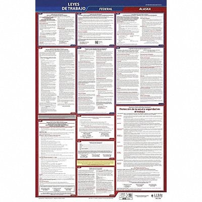 Labor Law Poster Fed/STA AK SP 26inH 1yr