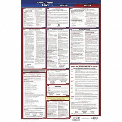 LaborLaw Poster Fed/STA AK ENG 40Wx26inH