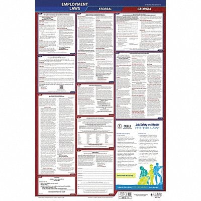 LaborLaw Poster Fed/STA GA ENG 40Wx26inH