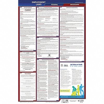 LaborLaw Poster Fed/STA MS ENG 40Wx26inH