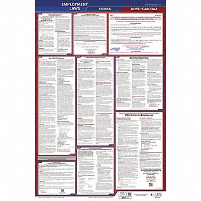 LaborLaw Poster Fed/STA NC ENG 40Wx26inH