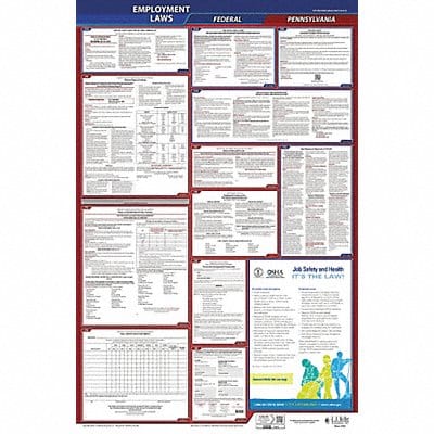 LaborLaw Poster Fed/STA PA ENG 40Wx26inH