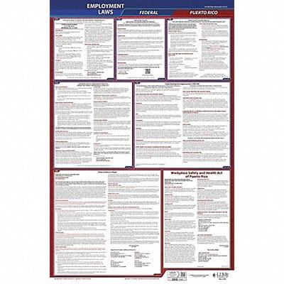 LaborLaw Poster Fed/STA PR ENG 40Wx26inH