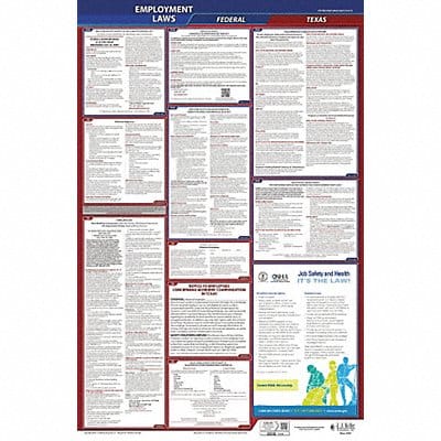 LaborLaw Poster Fed/STA TX ENG 40Wx26inH