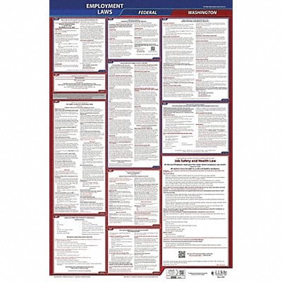 LaborLaw Poster Fed/STA WA ENG 40Wx26inH