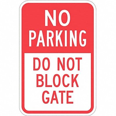 Gate No Parking Sign 18 x 12