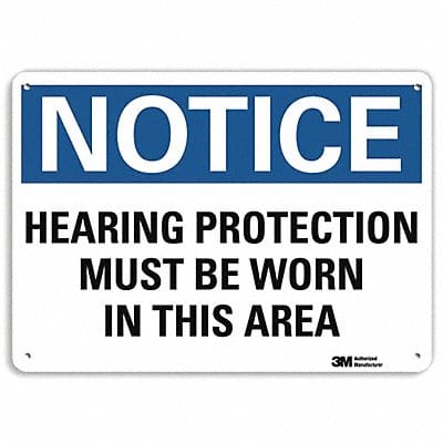 Notice Sign 7 in x 10 in Aluminum