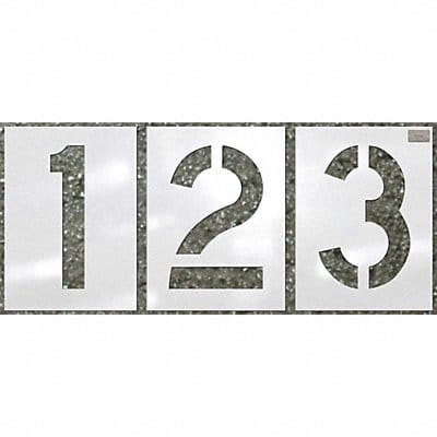 Stencil Number Kit 12pcs. 4 x 2-3/4 In.