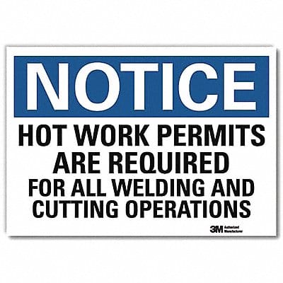 Notice Sign 7 in x 10 in Rflct Sheeting