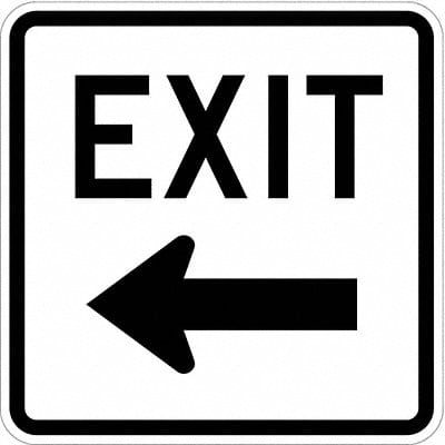 Exit Sign For Parking Lots 18 x 18