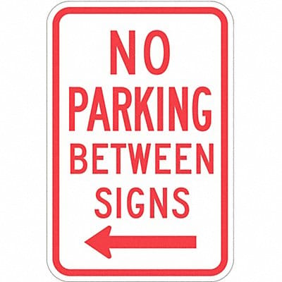 No Parking Between Parking Sign 18 x12