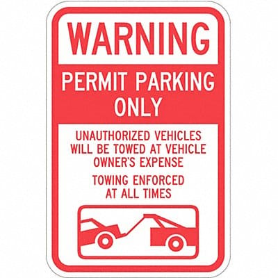 Permit Parking Sign 18 x 12