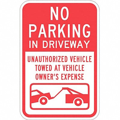 Driveway No Parking Sign 18 x 12