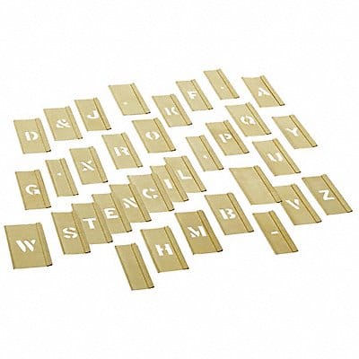 Stencil Letters Brass 1/2in.W x 1/2in.H