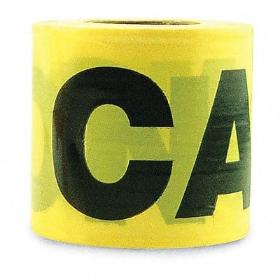 Barricade Tape Yellow 300 ft L 3 in