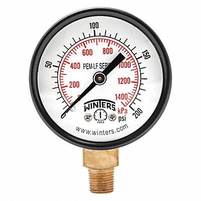 J1378 Gauge Pressure 2in. 0 to 200 psi