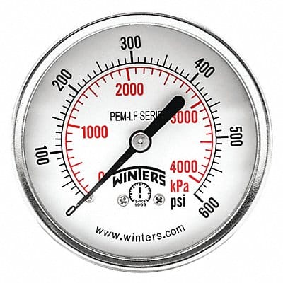 Gauge Pressure 2-1/2in. 0 to 600 psi