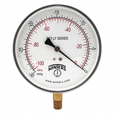 Gauge Pressure 4-1/2in 30in. Hg Vac to 0