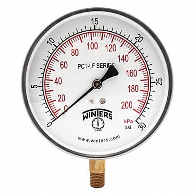 Gauge Pressure 4-1/2in. 0 to 30 psi