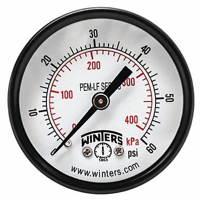 Gauge Pressure 2in. 0 to 60 psi