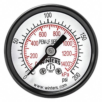 Gauge Pressure 1-1/2in. 0 to 200 psi