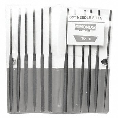 Needle File Set 6-1/4in.L Swiss 12 pcs.