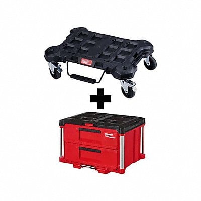 Dolly + PACKOUT 2-Drawer Tool Box