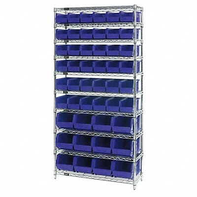 Bin Shlvng 14inx74inx36in Blue