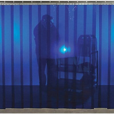 Welding Strip Curtain 8ft H 10ft W Blue