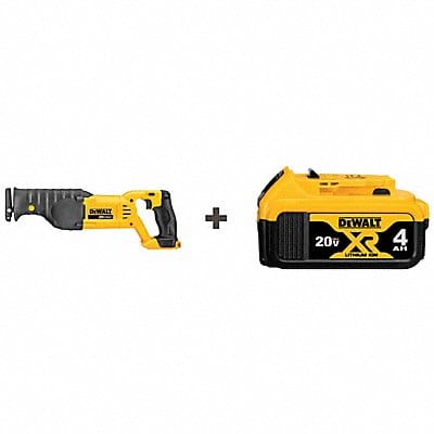 Cordless Recip Saw 3000SPM 20VDC Battery