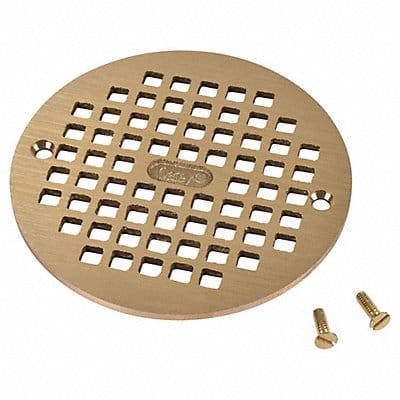 Floor Grate Brass 5 in Pipe dia.