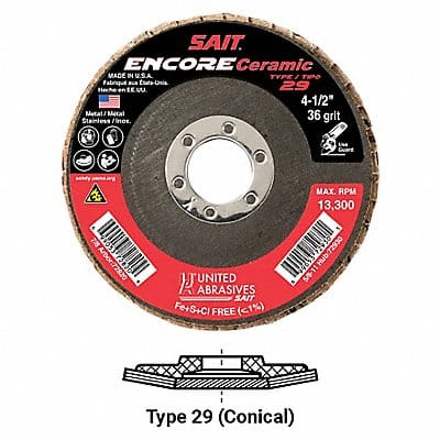 Flap Disc 80 Grit 5/8-11 in Ceramic