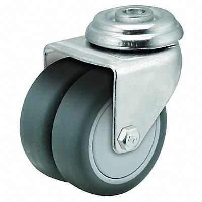 Low-Profile Easy-Turn Bolt-Hole Caster