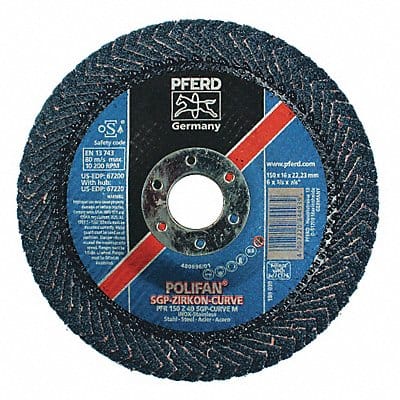 Fiber Disc 7 in Dia 7/8in Arbor 40 Grit