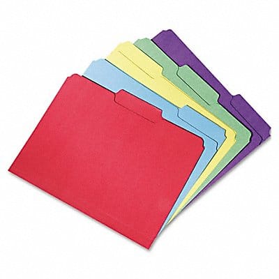 File Folders Recycled Asstd PK100