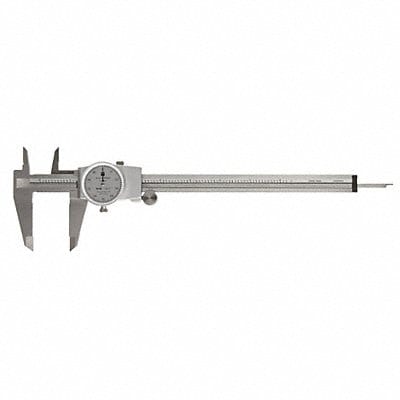 Dial Caliper Range 0 to 8In Jaw 1.9In