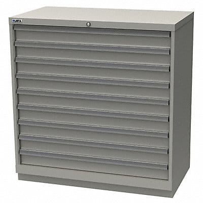 K3768 Mod Drwr Cab 41-3/4 H 9 Drwr Light Gray