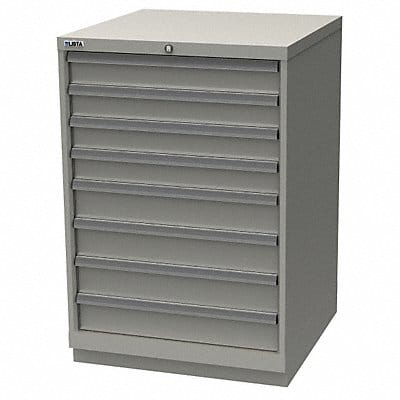 K3761 Mod Drwr Cab 41-3/4 H 8 Drwr Light Gray