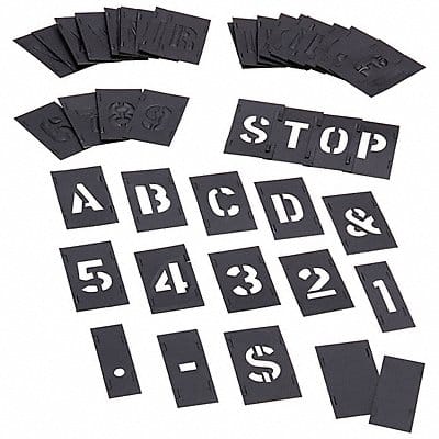 Stencil Set 1IN 46 Pieces Interlocking