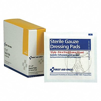 Gauze Pad Sterile 3 in L x 3 in W PK20