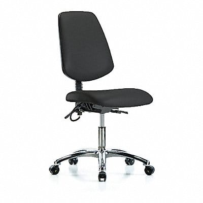 Vinyl ESD Chr Desk Md Bk Cstrs Blk