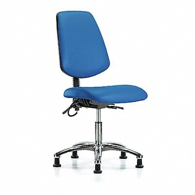 Vinyl ESD Chr Desk Md Bk Glides Blue