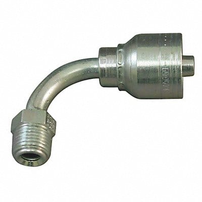 Crimp Fitting 90deg 3/8 ID 7/16 MFlare